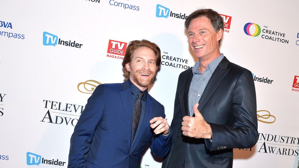 Paul Turcotte, President TV Guide Magazine and honoree Seth Green attend the Television Industry Advocacy Awards benefiting The Creative Coalition