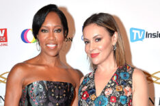 Alyssa Milano and Regina King attend the Television Industry Advocacy Awards