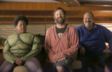 Keith Williams, Will Forte, and Mel Rodriguez in the 'M.U.B.A.R.' Season 4 premiere episode of The Last Man on Earth