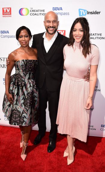 Regina King, Keegan-Michael Key, and Chloe Bennet arrives at the Television Industry Advocacy Awards, hosted by TV Guide Magazine and TV Insider