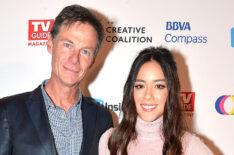 Paul Turcotte, President TV Guide Magazine and honoree Chloe Bennet attend the Television Industry Advocacy Awards benefiting The Creative Coalition