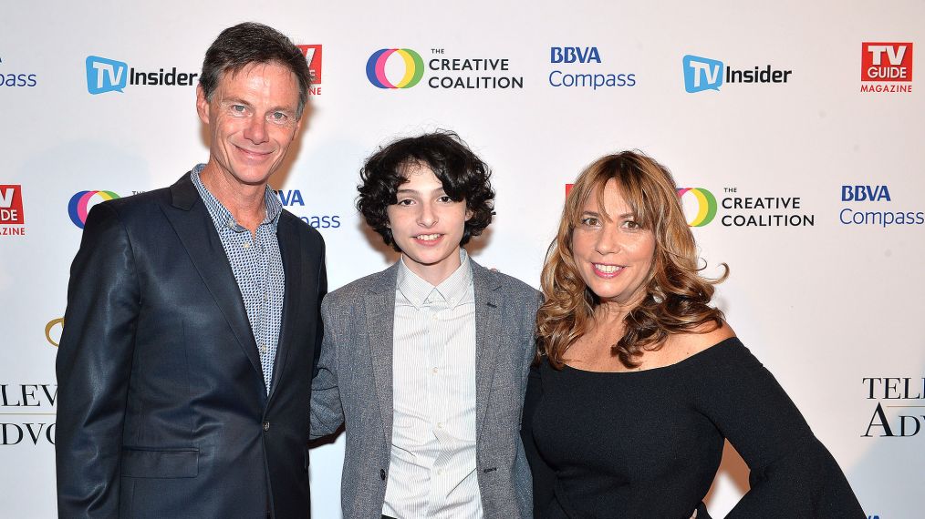 Paul Turcotte, President TV Guide Magazine and honoree Finn Wolfhard, and Robin Bronk, CEO of The Creative Coalition attend the Television Industry Advocacy Awards benefiting The Creative Coalition