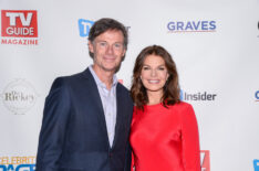 Sela Ward and President of TV Guide Magazine Paul Turcotte attend the TV Guide magazine cover party for Sela Ward at The Rickey on October 11, 2017 in New York City