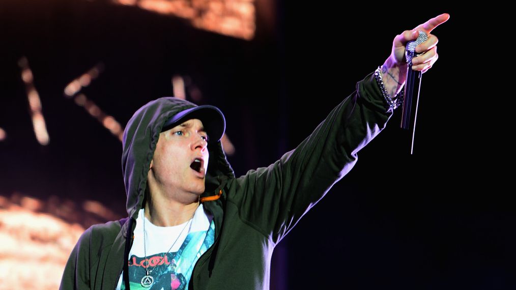 Eminem performs during 2014 Lollapalooza Day One at Grant Park