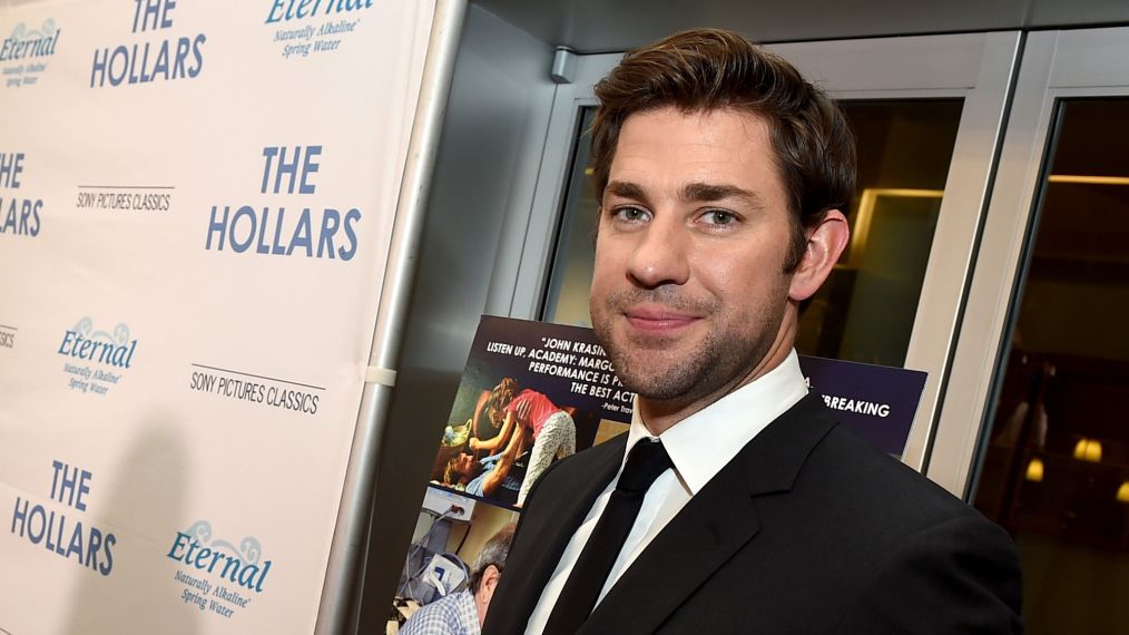 John Krasinski arrives at the premiere of The Hollars