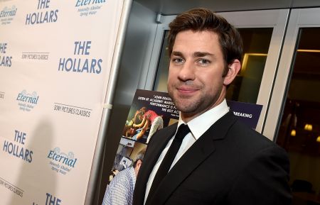 John Krasinski arrives at the premiere of The Hollars