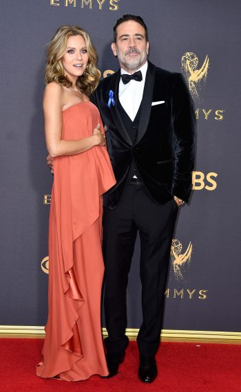 Hilarie Burton and Jeffrey Dean Morgan attend the 69th Annual Primetime Emmy Awards