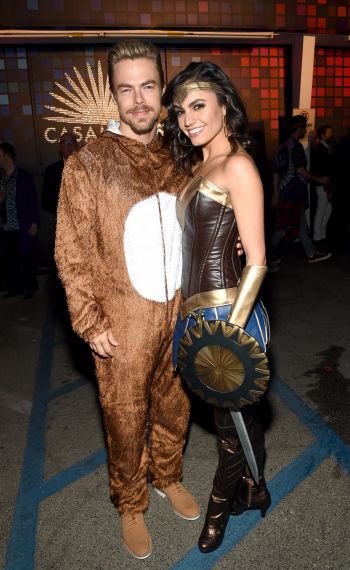 Derek Hough and Hayley Erbert attend Casamigos Halloween Party