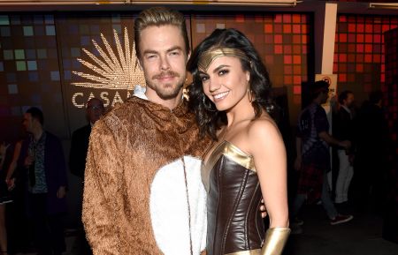 Derek Hough and Hayley Erbert attend Casamigos Halloween Party