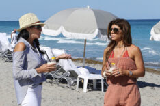 Danielle Staub and Teresa Giudice on the beach The Real Housewives of New Jersey - Season 8