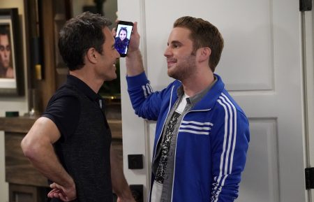 Eric McCormack as Will Truman, Ben Platt as Blake in the 'Who's Your Daddy?' episode of Will & Grace