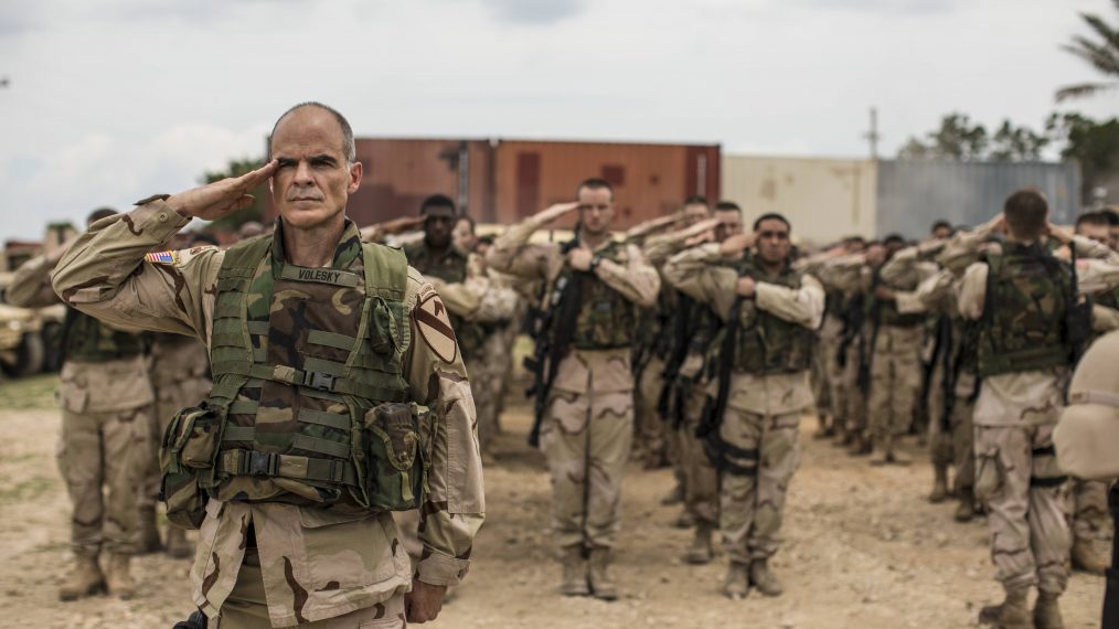 Michael Kelly as Lt. Col. Gary Volesky on set of The Long Road Home at U.S. Military post, Fort Hood, Killeen, Texas.