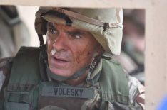 Michael Kelly on set of The Long Road Home at U.S. Military post, Fort Hood, Killeen, Texas