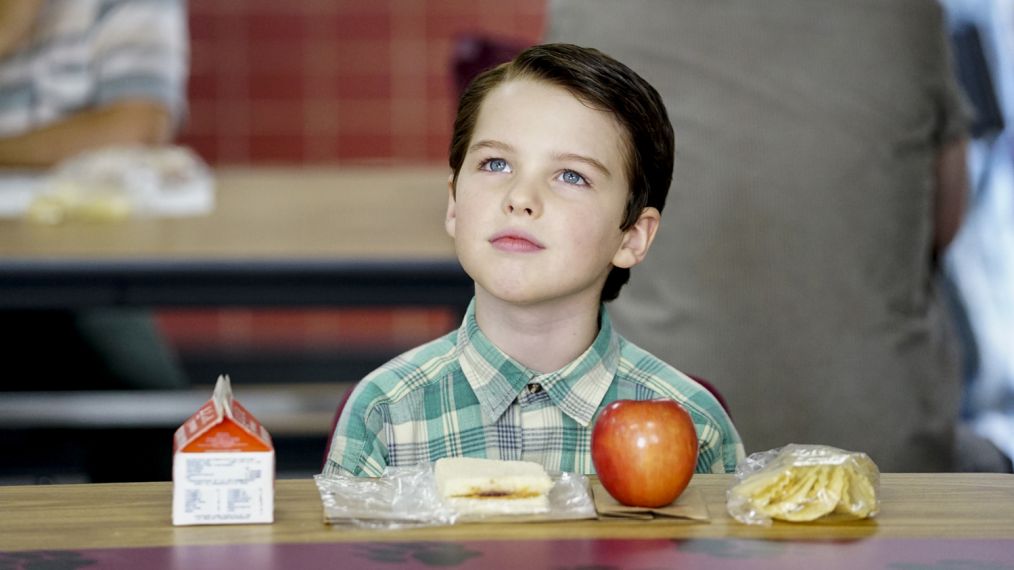 Iain Armitage at lunch as Young Sheldon