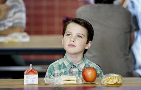 Iain Armitage at lunch as Young Sheldon