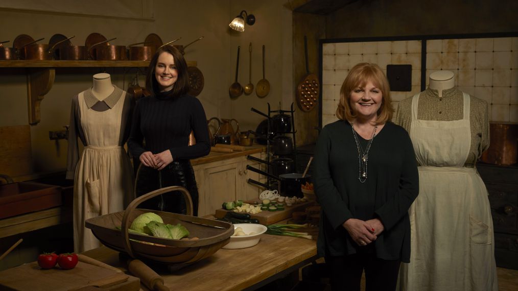 Sophie McShera (Daisy Mason) and Lesley Nicol (Mrs. Patmore) - Downton Abbey: The Exhibition - Season 2017