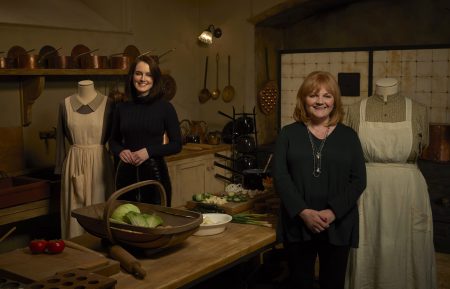 Sophie McShera (Daisy Mason) and Lesley Nicol (Mrs. Patmore) - Downton Abbey: The Exhibition - Season 2017