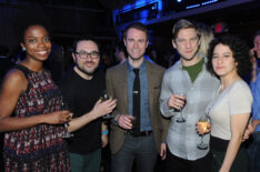 Sasheer Zamata, Eliot Glazer, Michael Torpey, David Rooklin, and Ilana Glazer attend 'Inside Amy Schumer' Premiere Screening Party