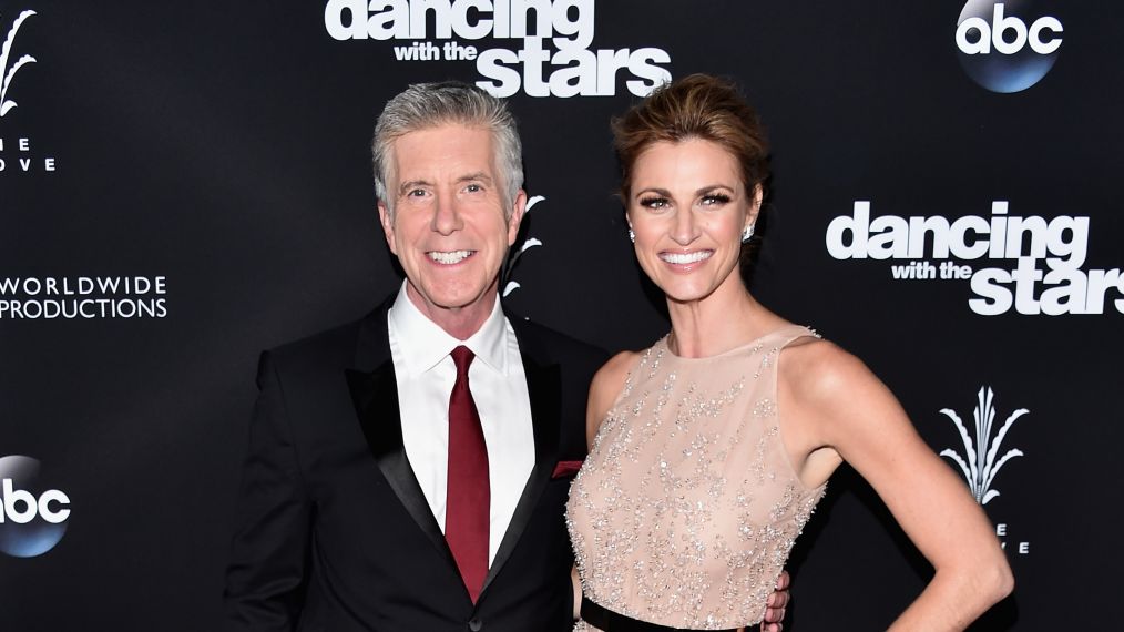 Tom Bergeron and Erin Andrews attend ABC's 'Dancing With The Stars' Season 23 Finale