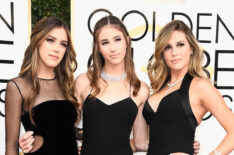 Sistine Stallone, Scarlet Stallone, and Sophia Stallone attend the 74th Annual Golden Globe Awards