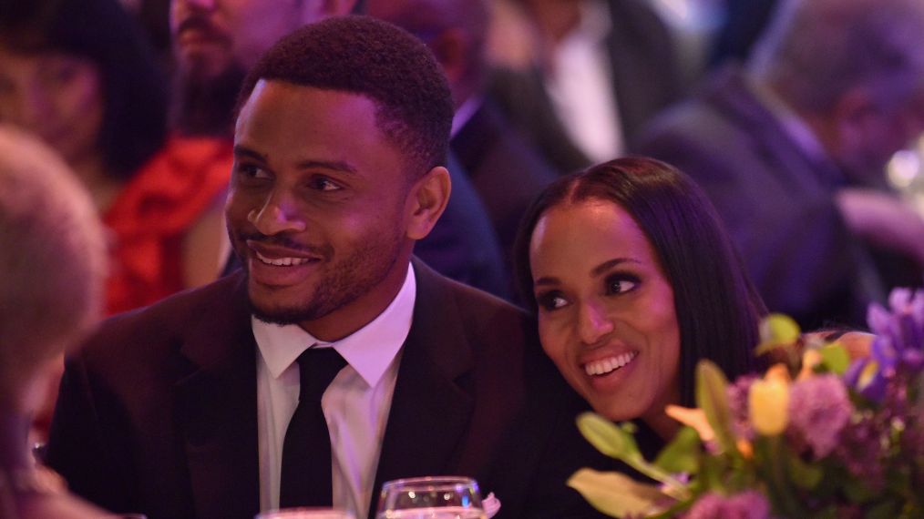 Former football player Nnamdi Asomugha and Honoree Kerry Washington attend the Bronx Children's Museum Gala