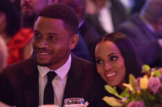 Former football player Nnamdi Asomugha and Honoree Kerry Washington attend the Bronx Children's Museum Gala