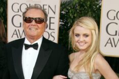 Jack Nicholson and daughter Lorraine Nicholson arrive at the 64th Annual Golden Globe Awards on January 15, 2007