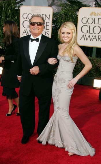 Jack Nicholson and daughter Lorraine Nicholson arrive at the 64th Annual Golden Globe Awards on January 15, 2007