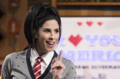 Sarah Silverman on the set of Hulu's I Love You, America