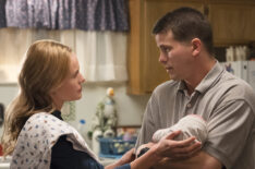 Kate Bosworth as Gina Denomy and Jason Ritter as Capt. Troy Denomy on set of The Long Road Home