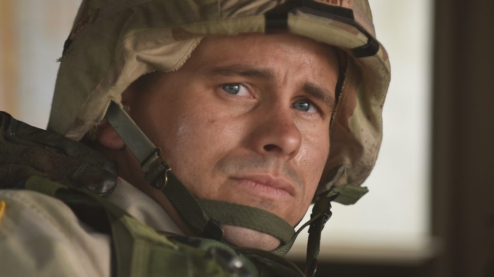 Jason Ritter as Capt. Troy Denomy on the set of The Long Road Home at U.S. Military post, Fort Hood