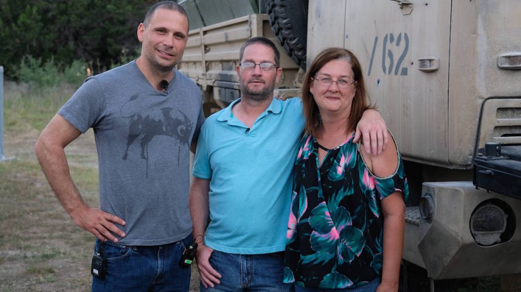 Jeremy Sisto, Robert Miltenberger, Belinda Miltenberger on set of The Long Road Home at U.S. Military post Fort Hood