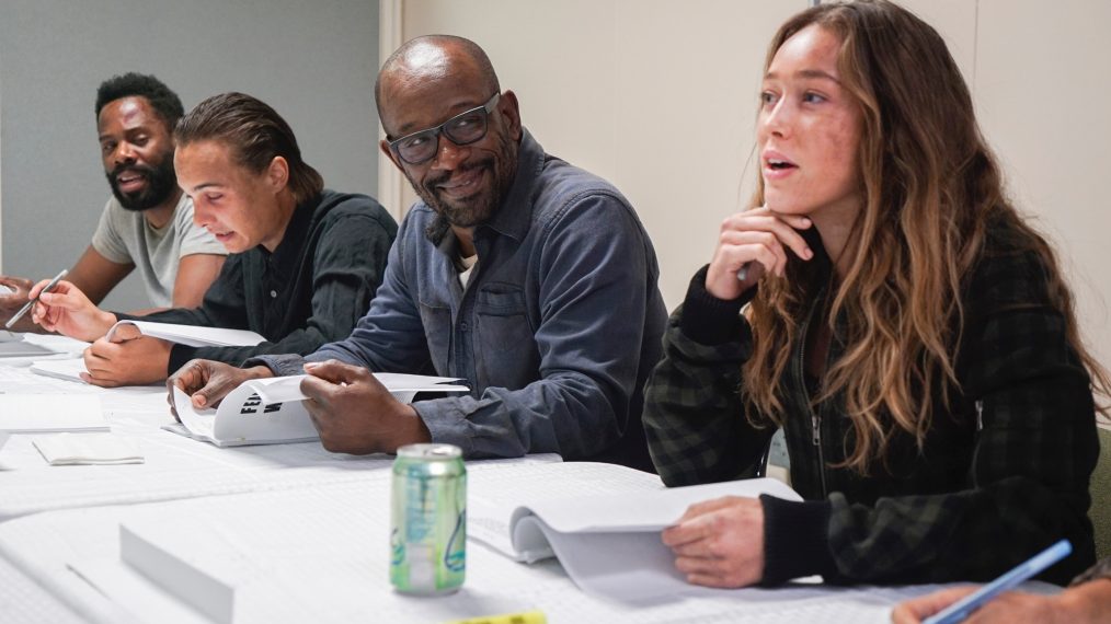 Fear the Walking Dead season 4 table read - Colman Domingo, Frank Dillane, Lennie James, and Alycia Debnam-Carey