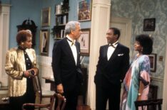 Clarice Taylor, Earle Hyman, Bill Cosby, and Phylicia Rashad in The Cosby Show