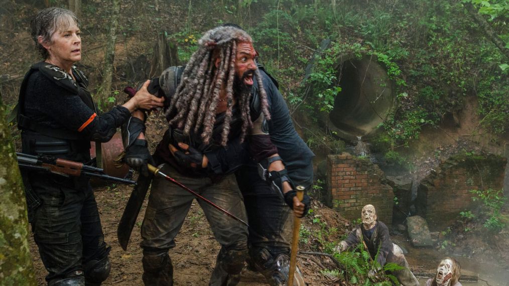 Khary Payton as Ezekiel, Melissa McBride as Carol Peletier - The Walking Dead - Season 8 episode 4