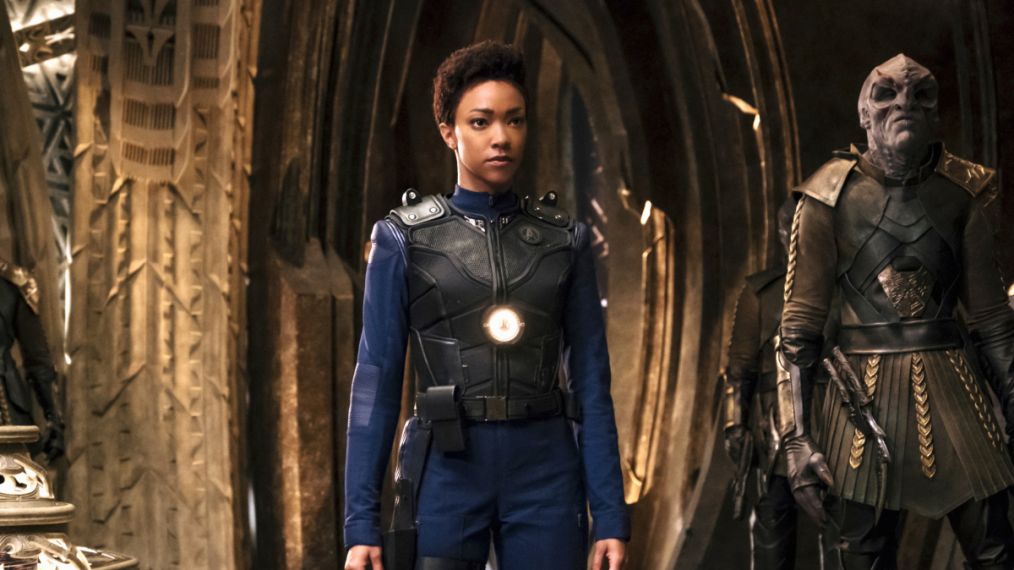 Sonequa Martin-Green as First Officer Michael Burnham in Star Trek Discovery