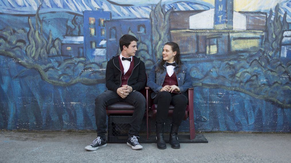 Dylan Minnette and Katherine Langford in 13 Reasons Why