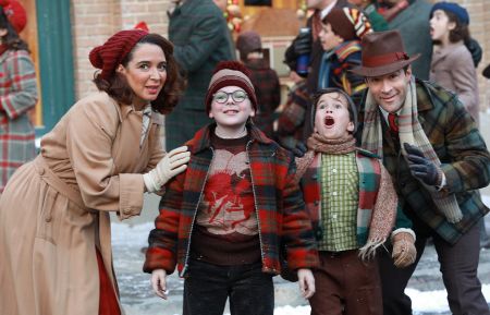 A Christmas Story Live - Maya Rudolph, Andy Walken, Tyler Wladis, and Chris Diamantopoulos during FOX’s live musical event