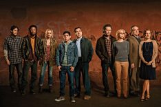The cast of American Crime - Richard Cabral, Elvis Nolasco, Caitlin Gerard, Johnny Ortiz, Benito Martinez, Timothy Hutton, Felicity Huffman, W. Earl Brown, and Penelope Ann Miller