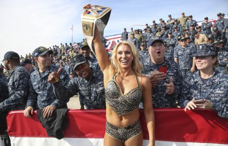 Charlotte Flair at the WWE Tribute to the Troops