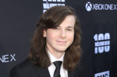 Chandler Riggs arrives at The Walking Dead 100th Episode Premiere and Party