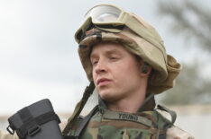 Noel Fisher portrays Pfc. Tomas Young on set of The Long Road Home