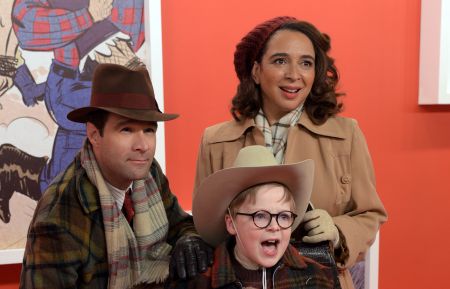 Chris Diamantopoulos, Maya Rudolph, and Andy Walken in A Christmas Story Live!