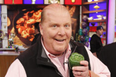 The Chew - Mario Batali holding a green pepper