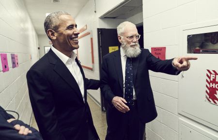 Barack Obama and David Letterman