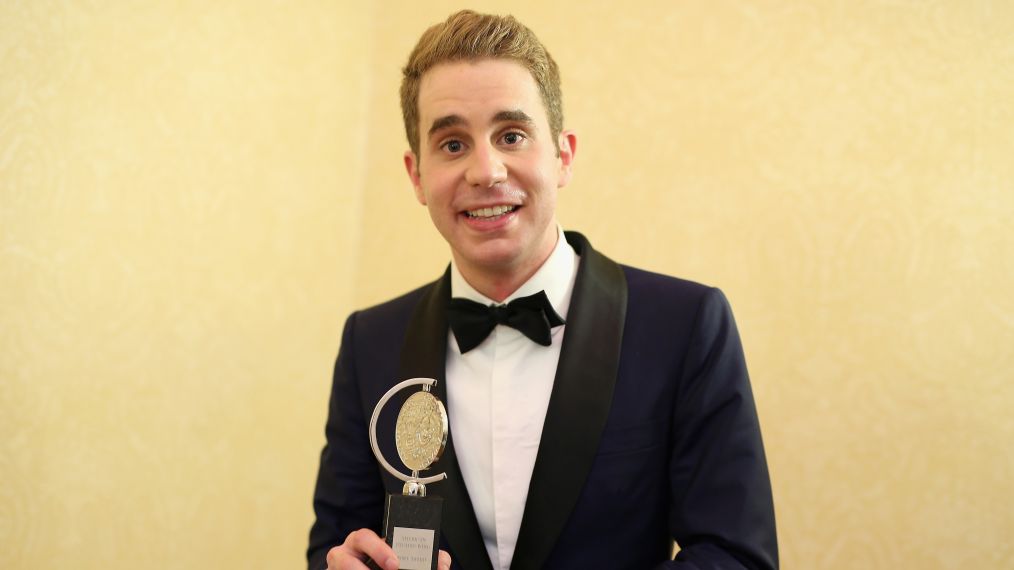 Ben Platt, winner of the award for Best Actor in a Musical for Dear Evan Hanson, poses in the press room during the 2017 Tony Awards
