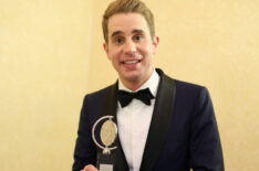 Ben Platt, winner of the award for Best Actor in a Musical for Dear Evan Hanson, poses in the press room during the 2017 Tony Awards