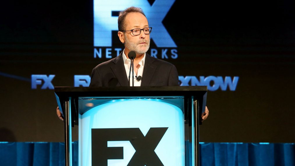 John Landgraf, CEO FX Networks/FX Productions, addresses the audience during the FOX/FX portion of the 2018 Television Critics Association Winter Tour