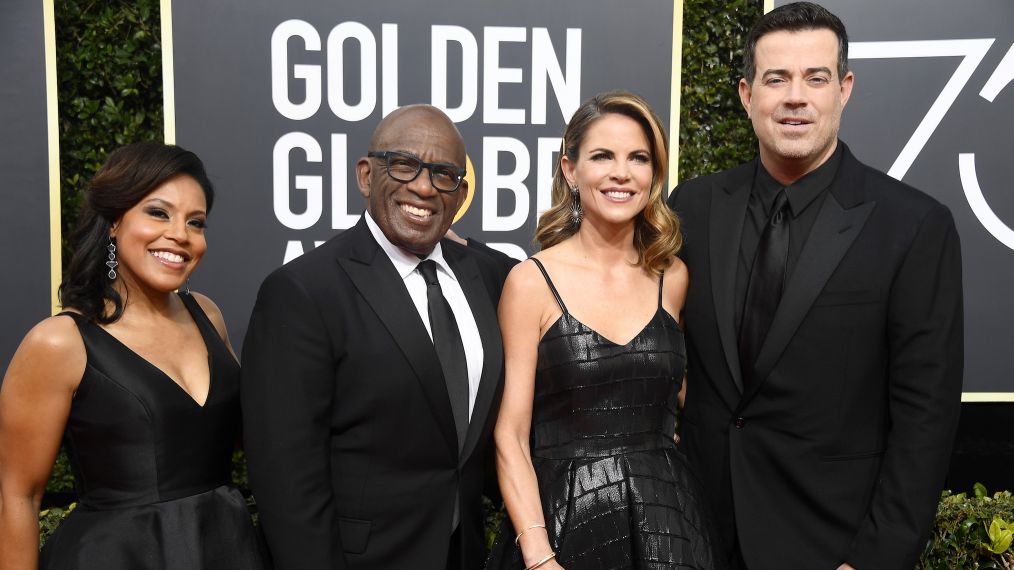 Sheinelle Jones, Al Roker, Natalie Morales, and Carson Daly attend The 75th Annual Golden Globe Awards