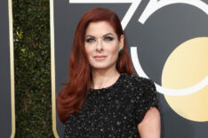 Debra Messing attends The 75th Annual Golden Globe Awards